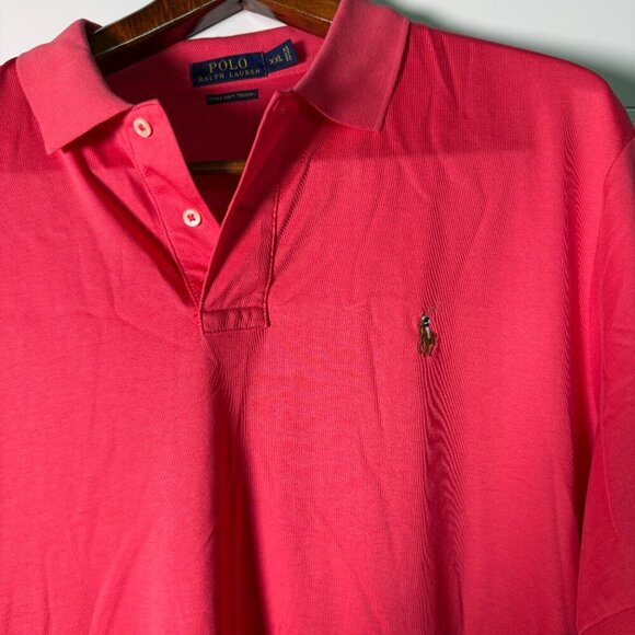 Polo Ralph Lauren Pima Soft Touch Short Sleeve Polo Dark Pink/Coral Sz XXL - Picture 4 of 9